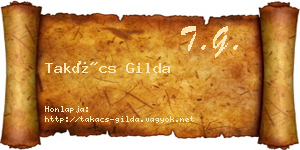 Takács Gilda névjegykártya